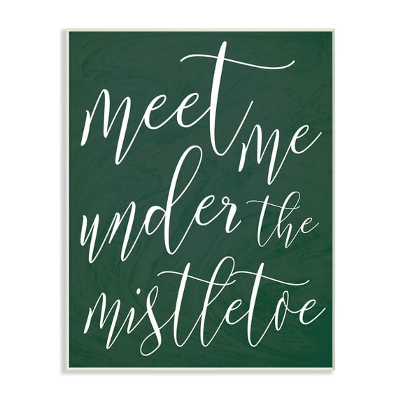 Stupell Meet Me Under the Mistletoe Wall Plaque Art 13 x 19