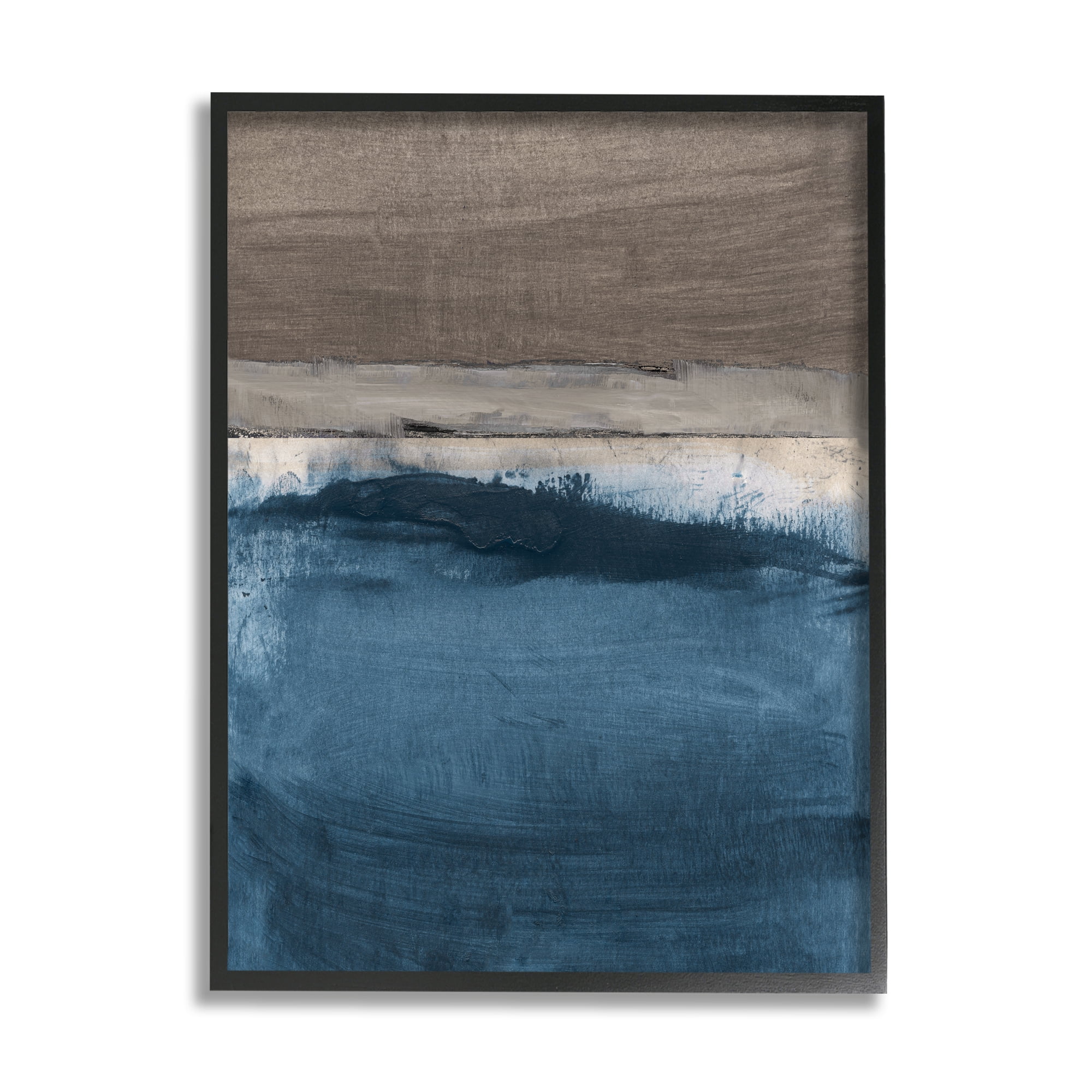 Stupell Midnight Sky Murky Abstract Painting Abstract Painting Black Framed Art Print Wall Art