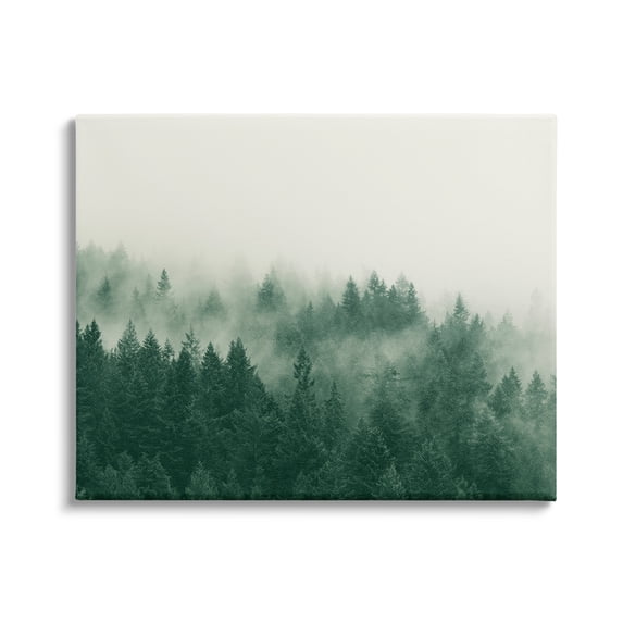 Stupell Misty Trees Woodland Forest Landscape Photography Gallery Wrapped Canvas Print Wall Art