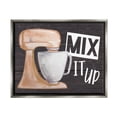 thumbnail image 1 of Stupell Mix It Up Kitchen Mixing Baking Food & Beverage Painting Gray Floater Framed Art Print Wall Art, 1 of 6