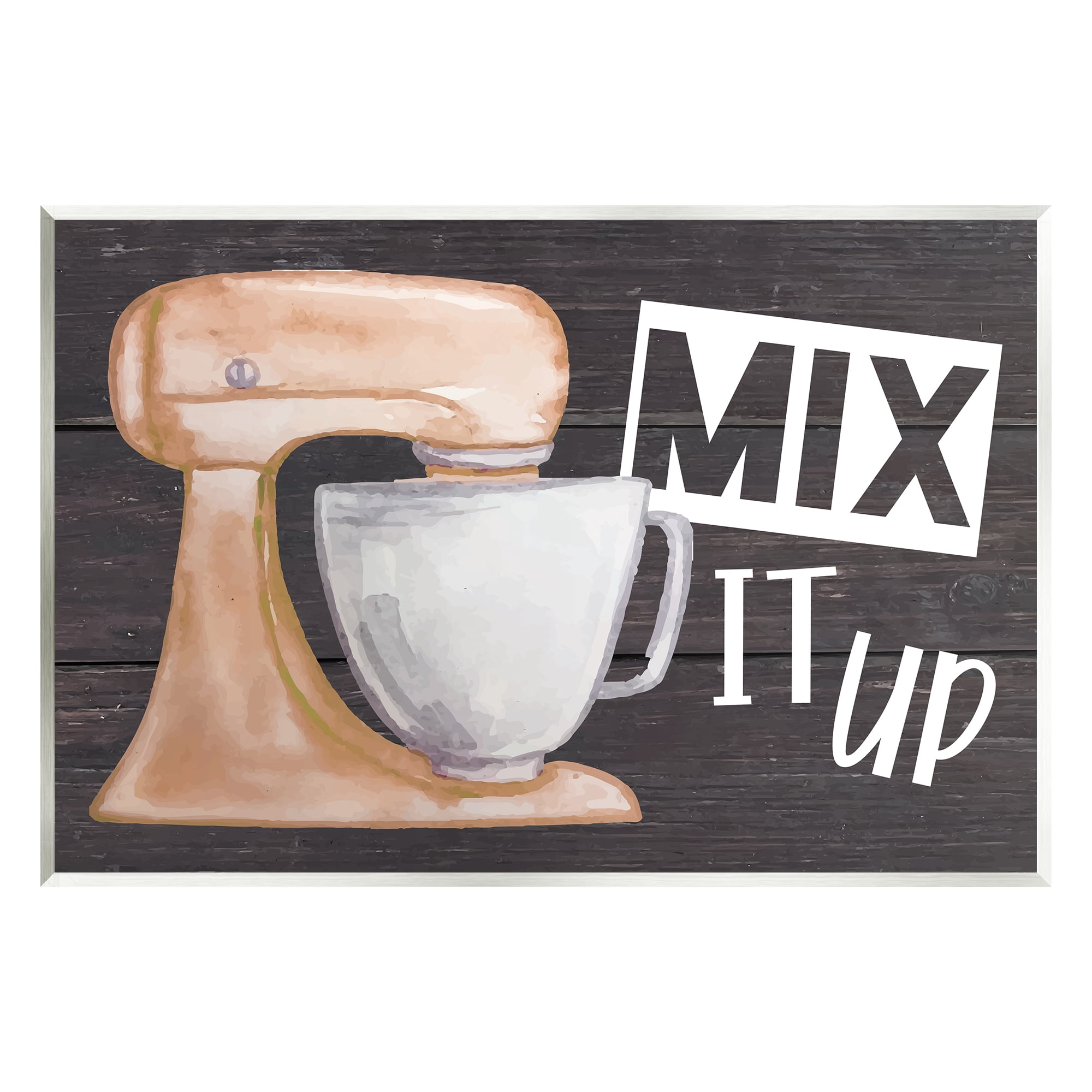 Stupell Mix It Up Kitchen Mixing Baking Food & Beverage Painting Wall Plaque Unframed Art Print Wall Art