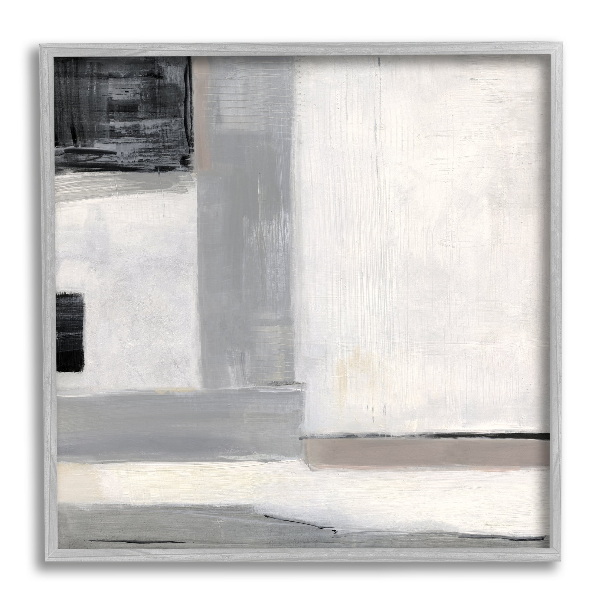 Stupell Modern Abstract Urban Air Abstract Painting Gray Framed Art Print Wall Art