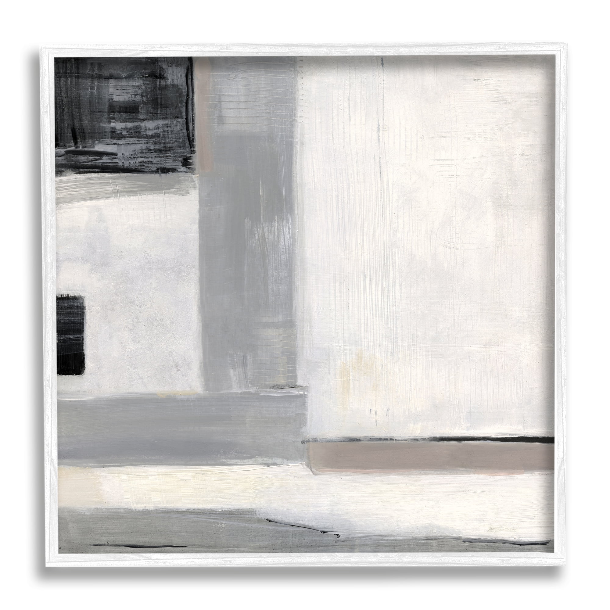 Stupell Modern Abstract Urban Air Abstract Painting White Framed Art Print Wall Art