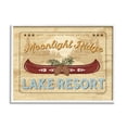 thumbnail image 1 of Stupell Moonlight Ridge Lake Resort Canoe Landscape Painting White Framed Art Print Wall Art, 1 of 7