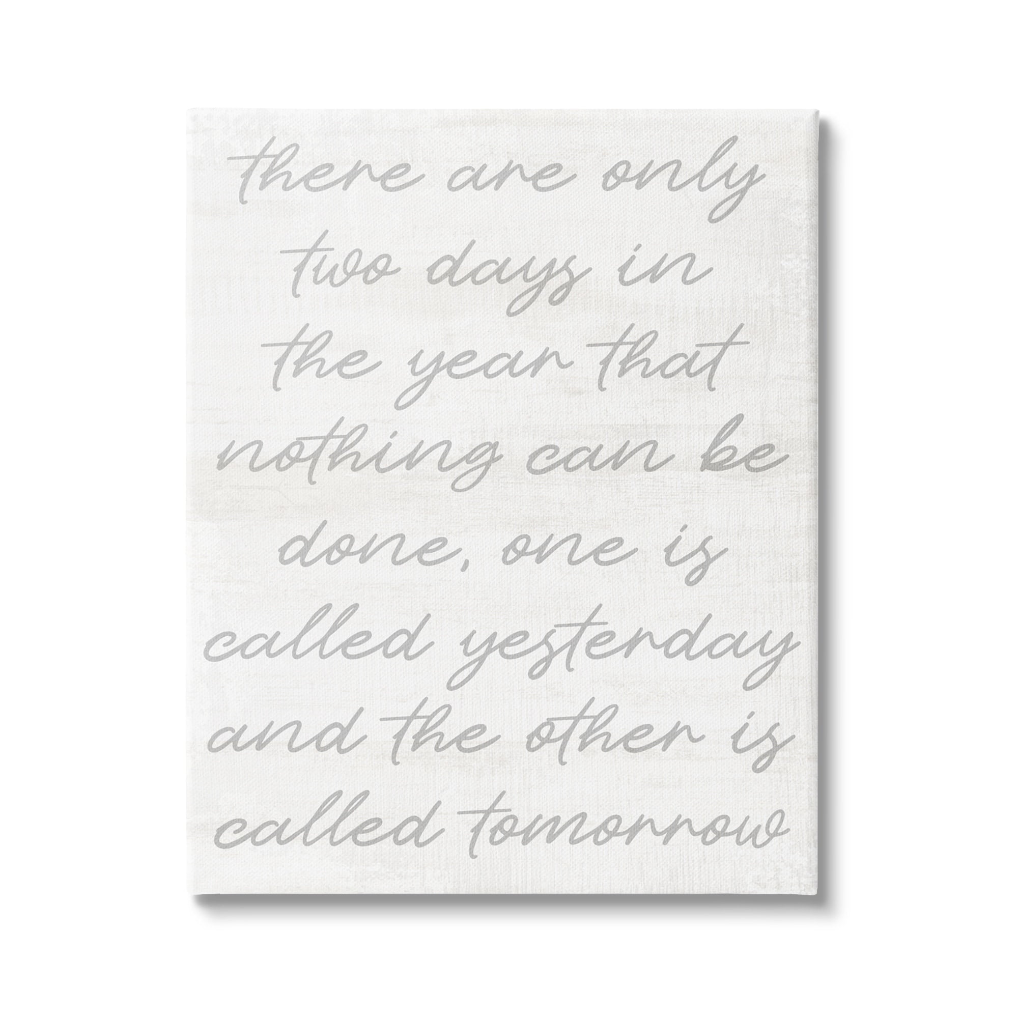Large Gray and White Motivational Quote Canvas Wall Art