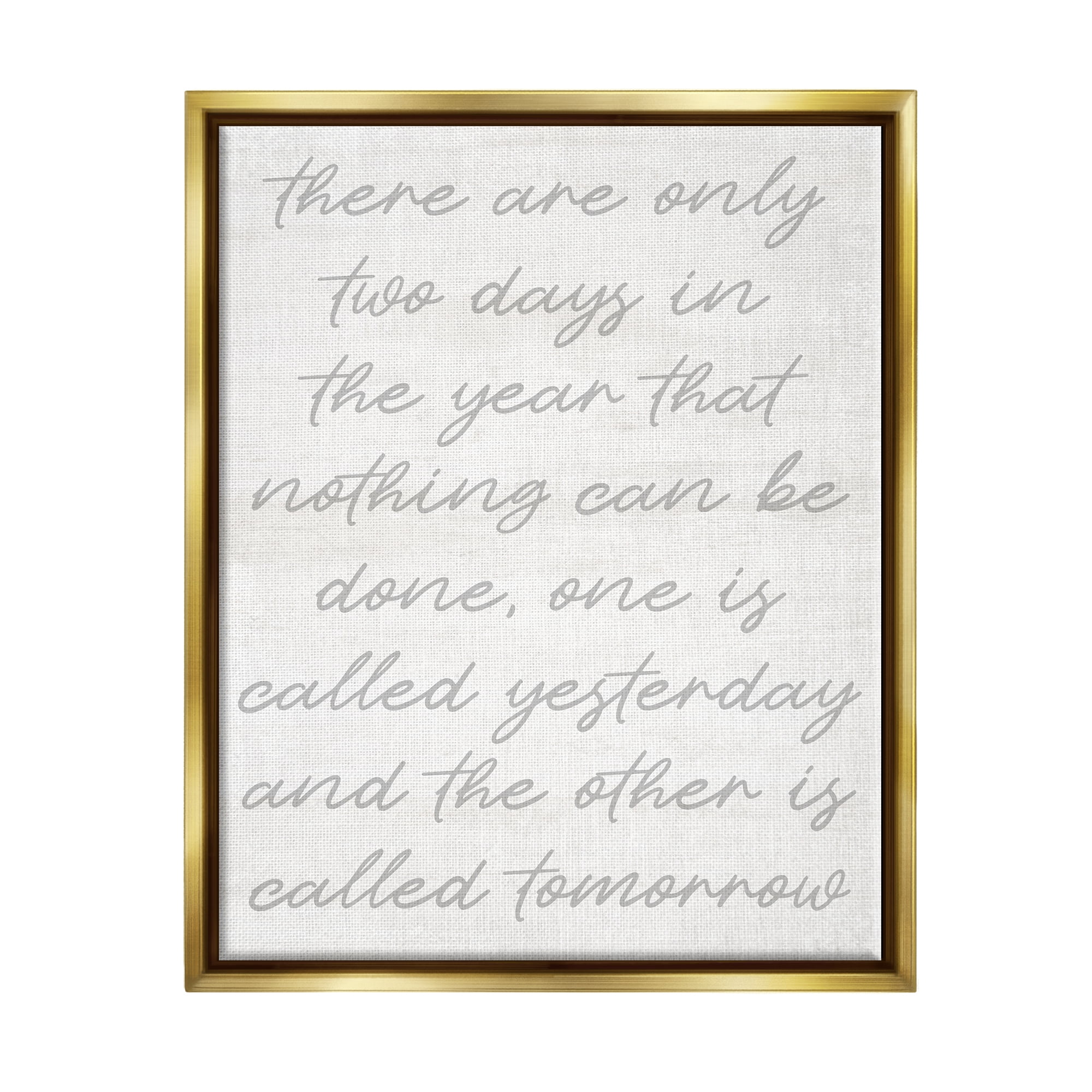 Gold Framed Gray Motivational Quote Canvas Print, 17 x 21
