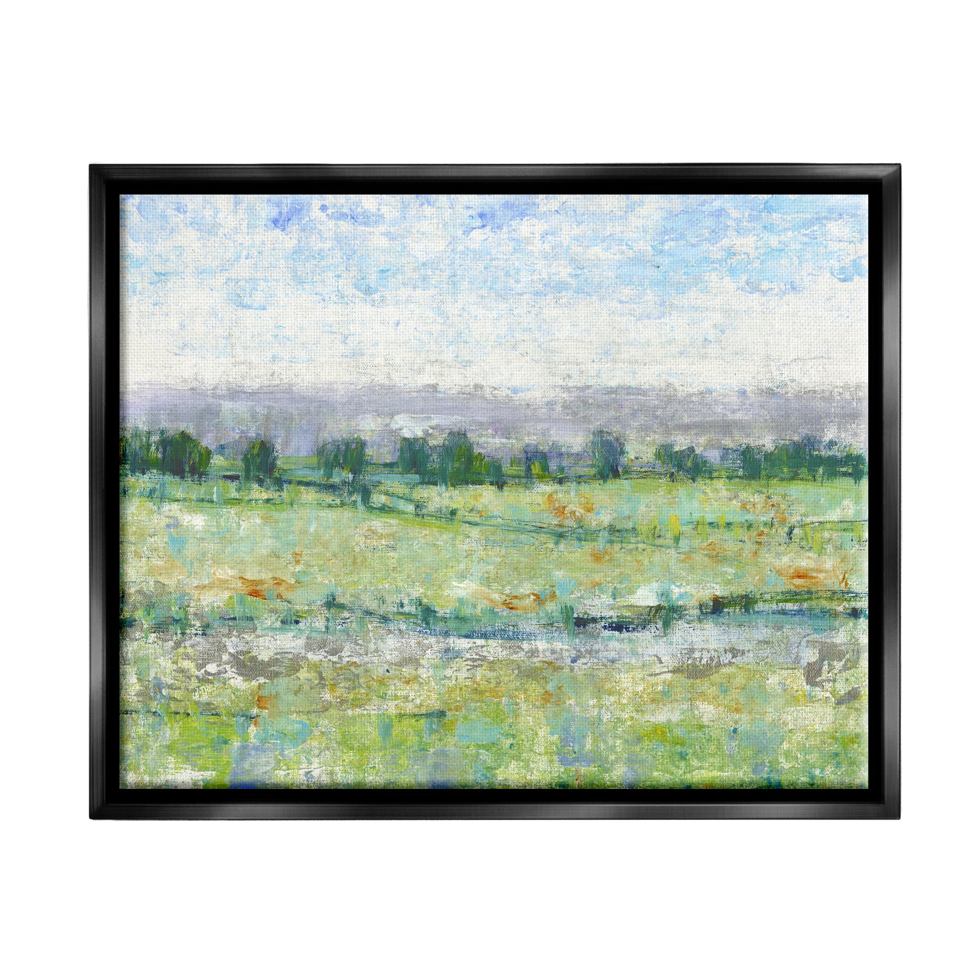 Stupell Mountain Impressions Abstract Landscape Landscape Painting Black Floater Framed Art Print Wall Art
