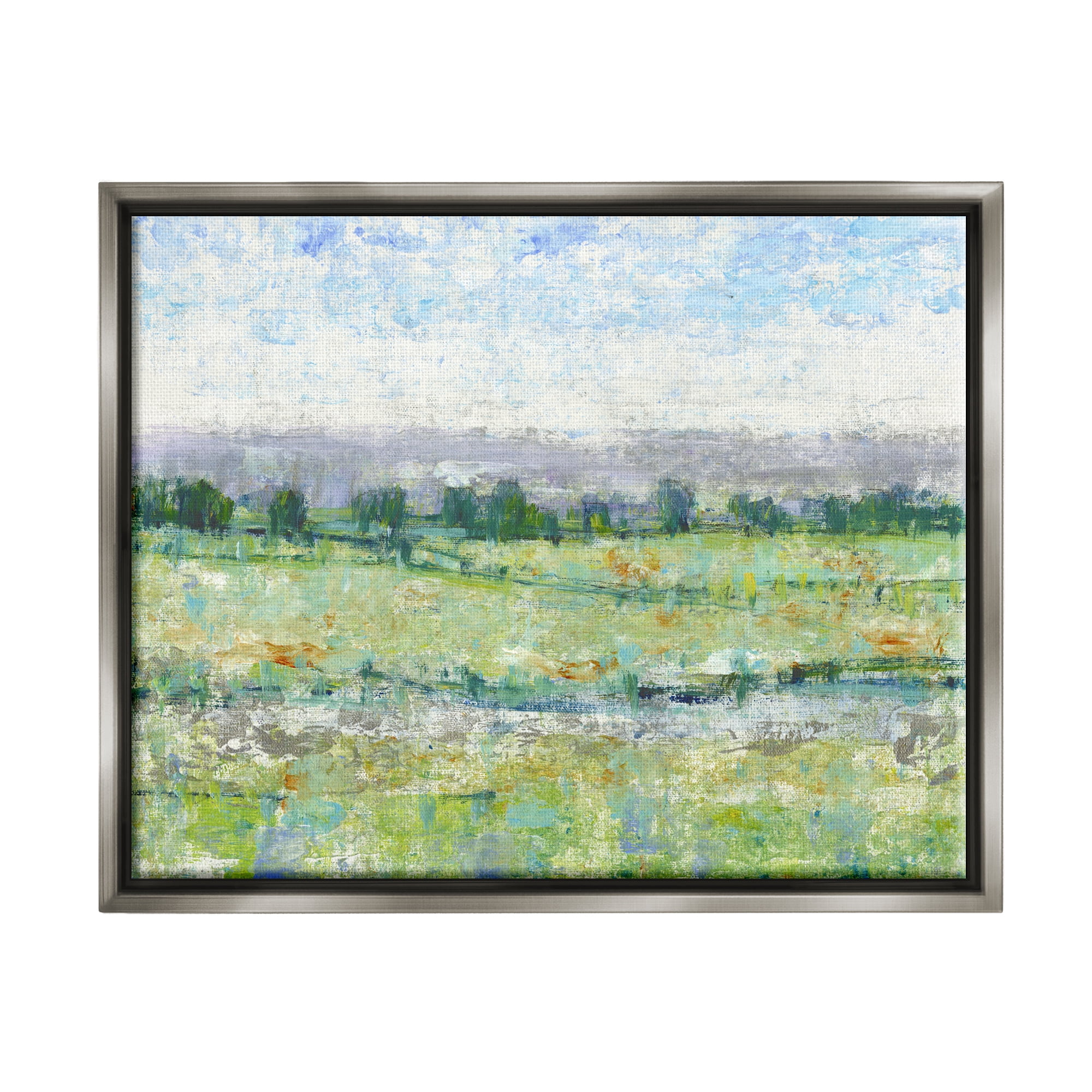 Stupell Mountain Impressions Abstract Landscape Landscape Painting Gray Floater Framed Art Print Wall Art