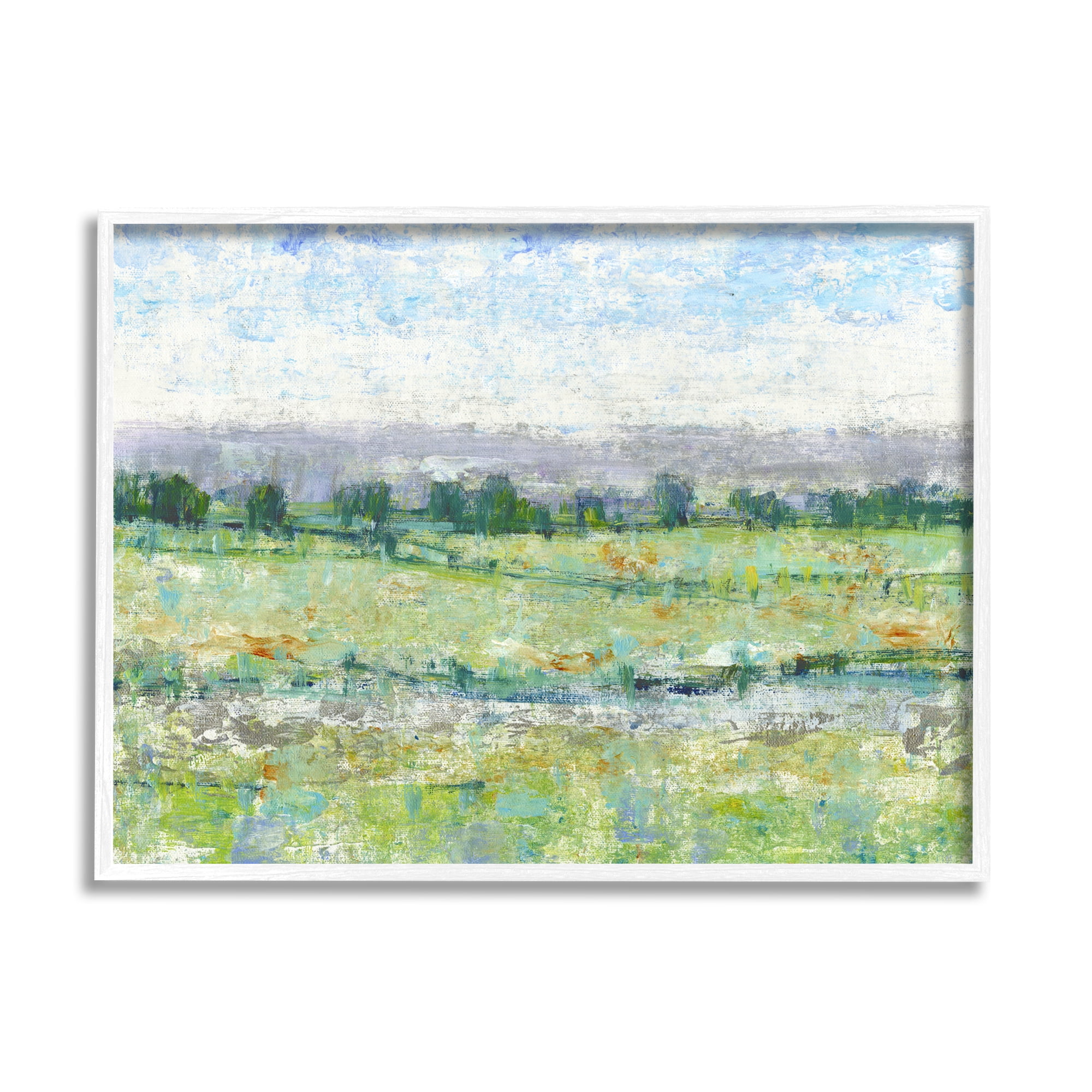 Stupell Mountain Impressions Abstract Landscape Landscape Painting White Framed Art Print Wall Art