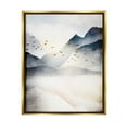 thumbnail image 1 of Stupell Mountain Lake Nature Wilderness Landscape Painting Gold Floater Framed Art Print Wall Art, 1 of 6