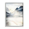thumbnail image 1 of Stupell Mountain Lake Nature Wilderness Landscape Painting Gray Framed Art Print Wall Art, 1 of 7