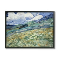 Stupell Mountain Landscape Behind Saint Paul Classic Landscape Painting Black Framed Art Print Wall Art