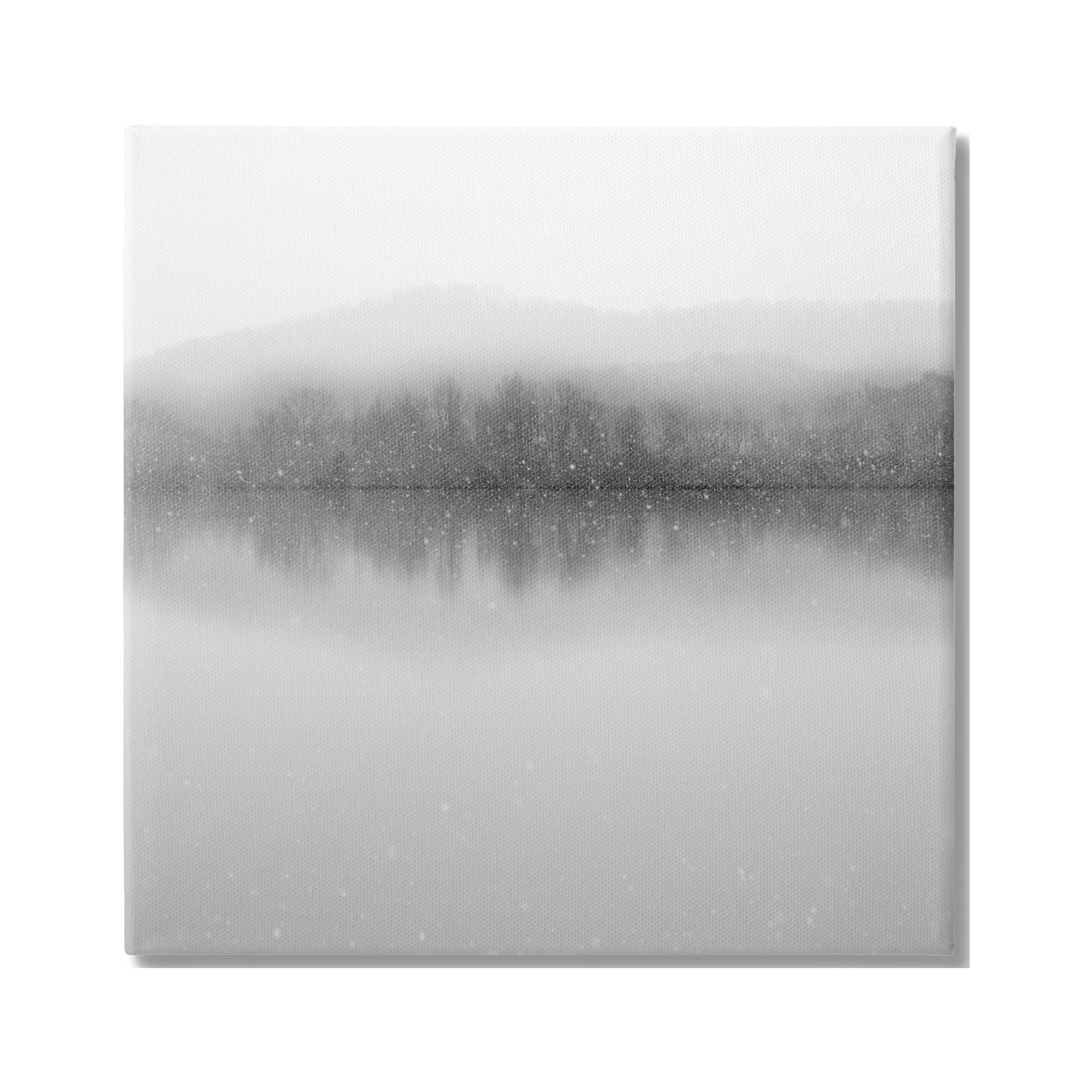 Stupell Mountainous Lake Trees Reflection Landscape Photography Gallery Wrapped Canvas Print Wall Art