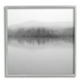 thumbnail image 1 of Stupell Mountainous Lake Trees Reflection Landscape Photography Gray Framed Art Print Wall Art, 1 of 7