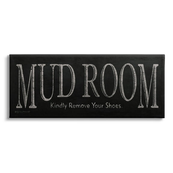 Stupell Mud Room Remove Shoes Reminder Inspirational Painting Gallery Wrapped Canvas Print Wall Art