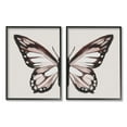 thumbnail image 1 of Stupell Muted Symmetrical Butterfly Wings Animals & Insects Painting Black Framed Art Print Wall Art, Set of 2, 1 of 8