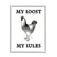 thumbnail image 1 of Stupell My Roost & Rules Funny Chicken Animals & Insects Painting White Framed Art Print Wall Art, 1 of 7