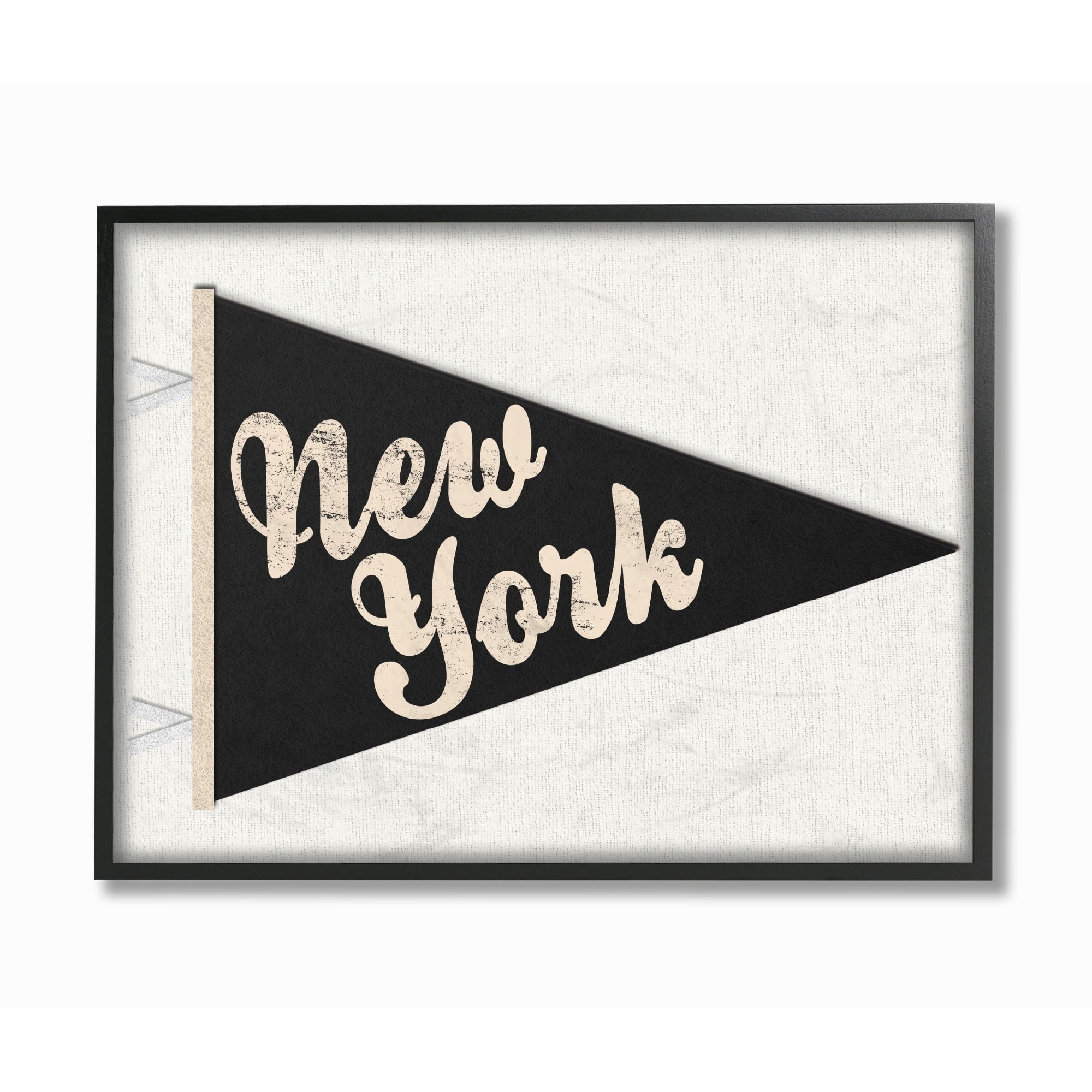 Stupell NY Pennant Black Framed Giclee Wall Art 11 x 14