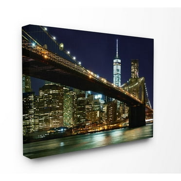Stupell  'NYC at Night' Stretched Canvas Wall Art 24 x 30
