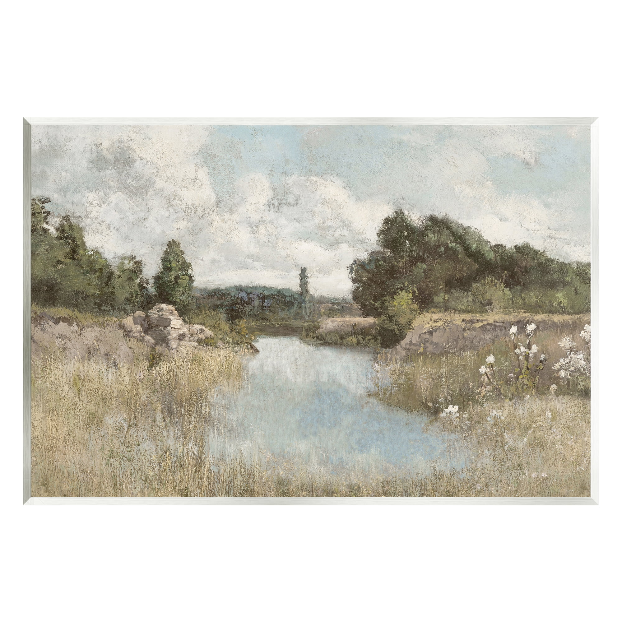 Stupell Nature Stream Wilderness Creek Landscape Painting Wall Plaque Unframed Art Print Wall Art