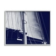 thumbnail image 1 of Stupell Navy Blue Nautical Boat Mast Landscape Photography Gray Framed Art Print Wall Art, 1 of 8