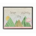 thumbnail image 1 of The Kids Room by Stupell Never Stop Exploring Mountain Collage Pink Framed Giclee Texturized Art, 11 x 1.5 x 14, 1 of 4