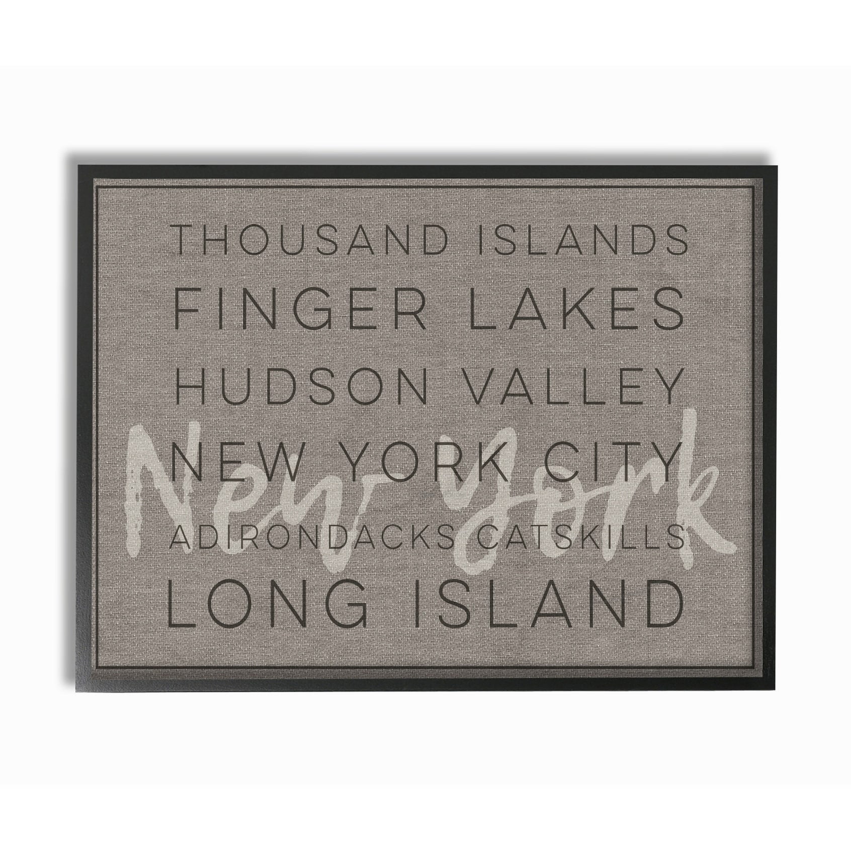 Stupell  New York Hudson Valley Long Island Typography Framed Giclee Art 16 x 20