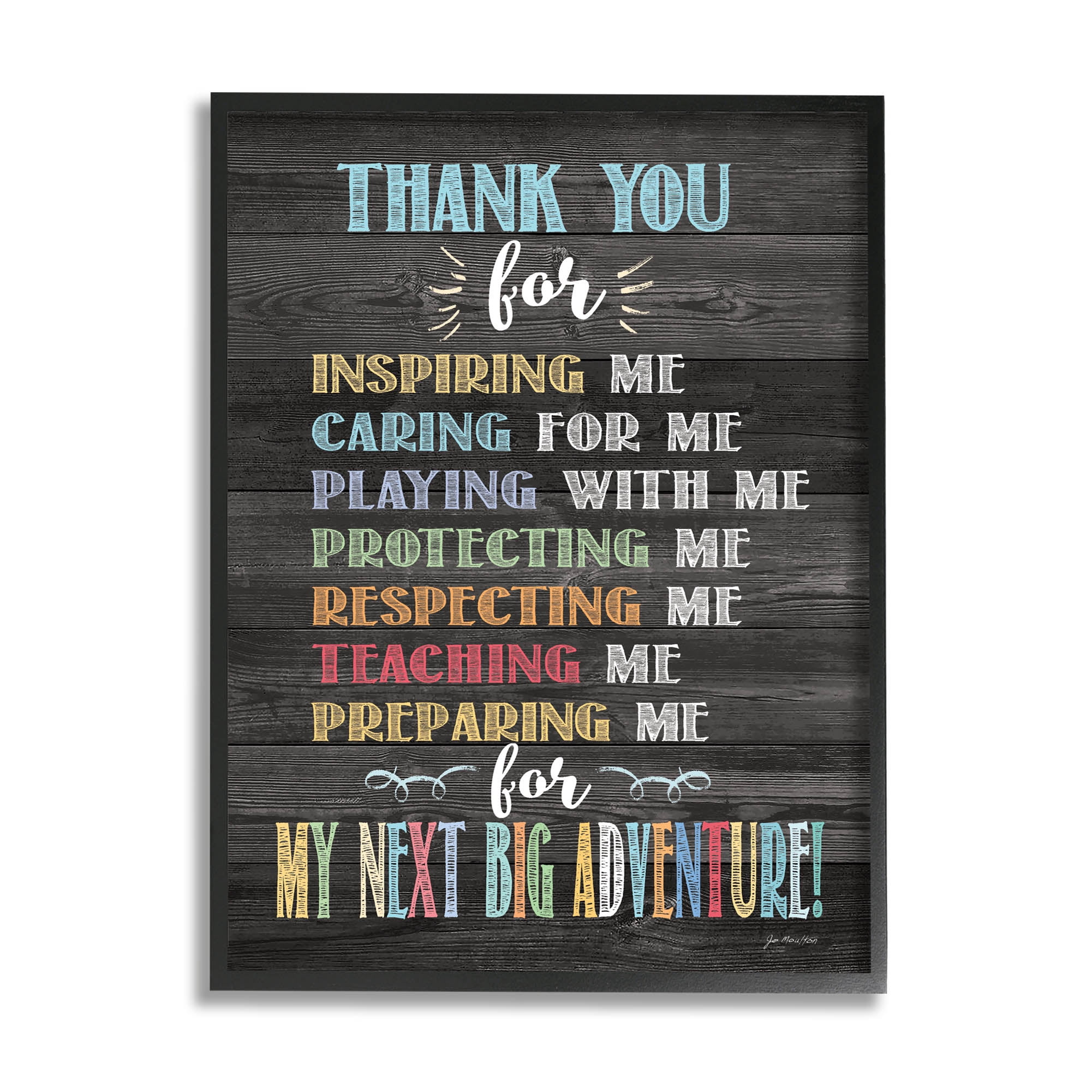Stupell Next Big Adventure Teacher Appreciation Inspirational Painting Black Framed Art Print Wall Art