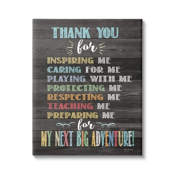 Stupell Next Big Adventure Teacher Appreciation Inspirational Painting Gallery Wrapped Canvas Print Wall Art