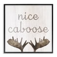 thumbnail image 1 of Nice Caboose Bathroom Moose Antlers Black Framed Giclee Art, 12 x 12, 1 of 7