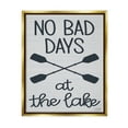 thumbnail image 1 of Stupell No Bad Lake Days Crossed Oars Landscape Painting Gold Floater Framed Art Print Wall Art, 1 of 6