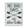 thumbnail image 1 of Stupell No Bad Lake Days Crossed Oars Landscape Painting White Framed Art Print Wall Art, 1 of 7