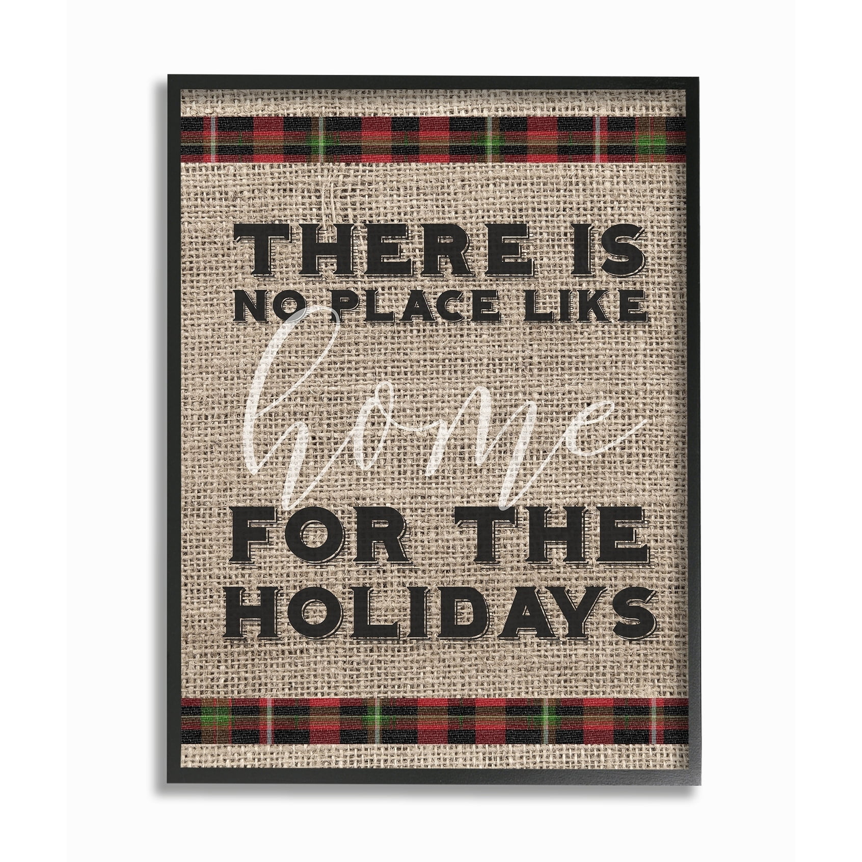 Stupell No Place Like Home For the Holidays Framed Giclee Texture Art 11 x 14