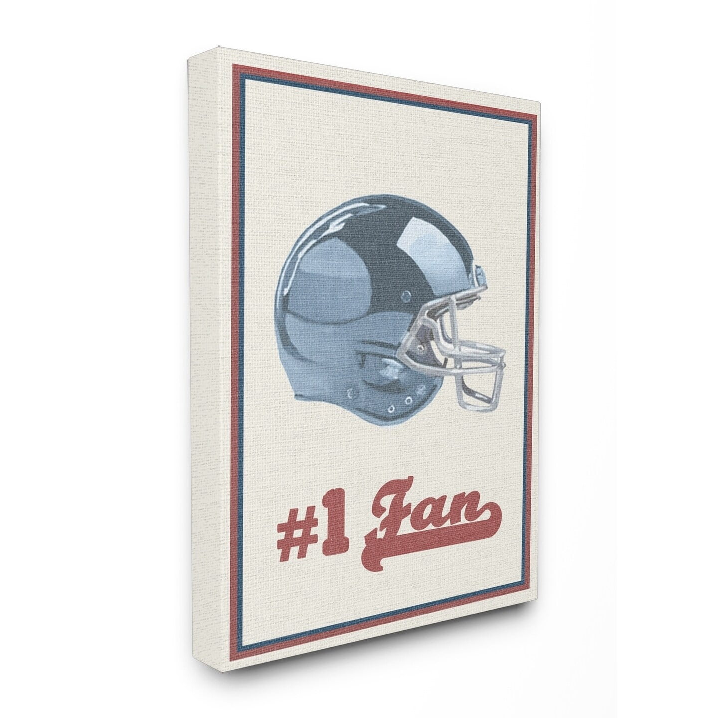 Stupell Number 1 Football Fan Stretched Canvas Wall Art 16 x 20