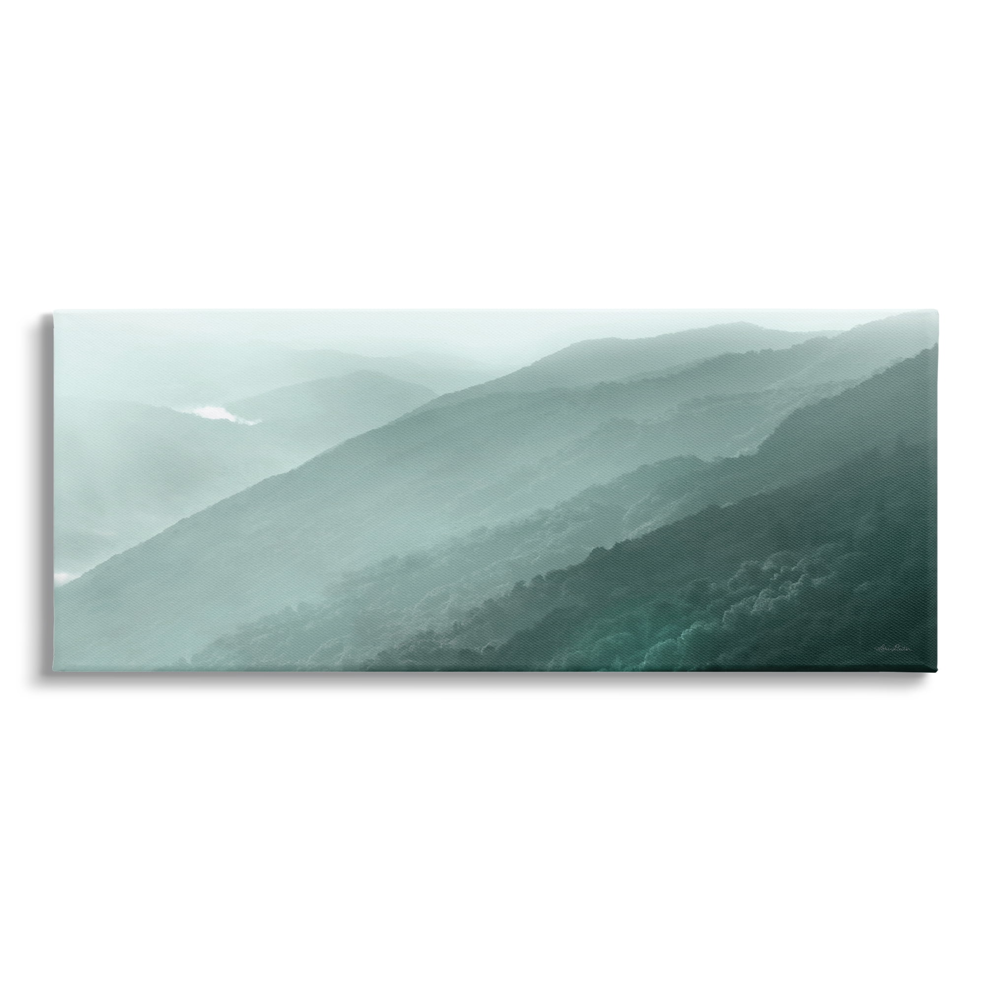 Stupell Obscure Aerial View Mountains Landscape Photography Gallery Wrapped Canvas Print Wall Art