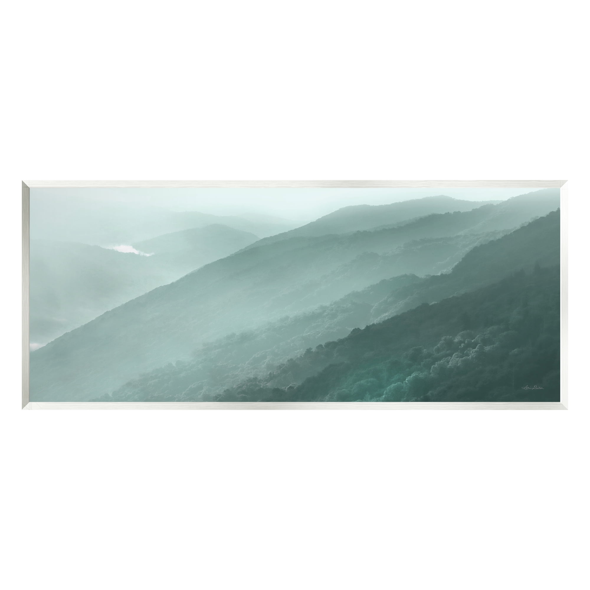 Stupell Obscure Aerial View Mountains Landscape Photography Wall Plaque ...
