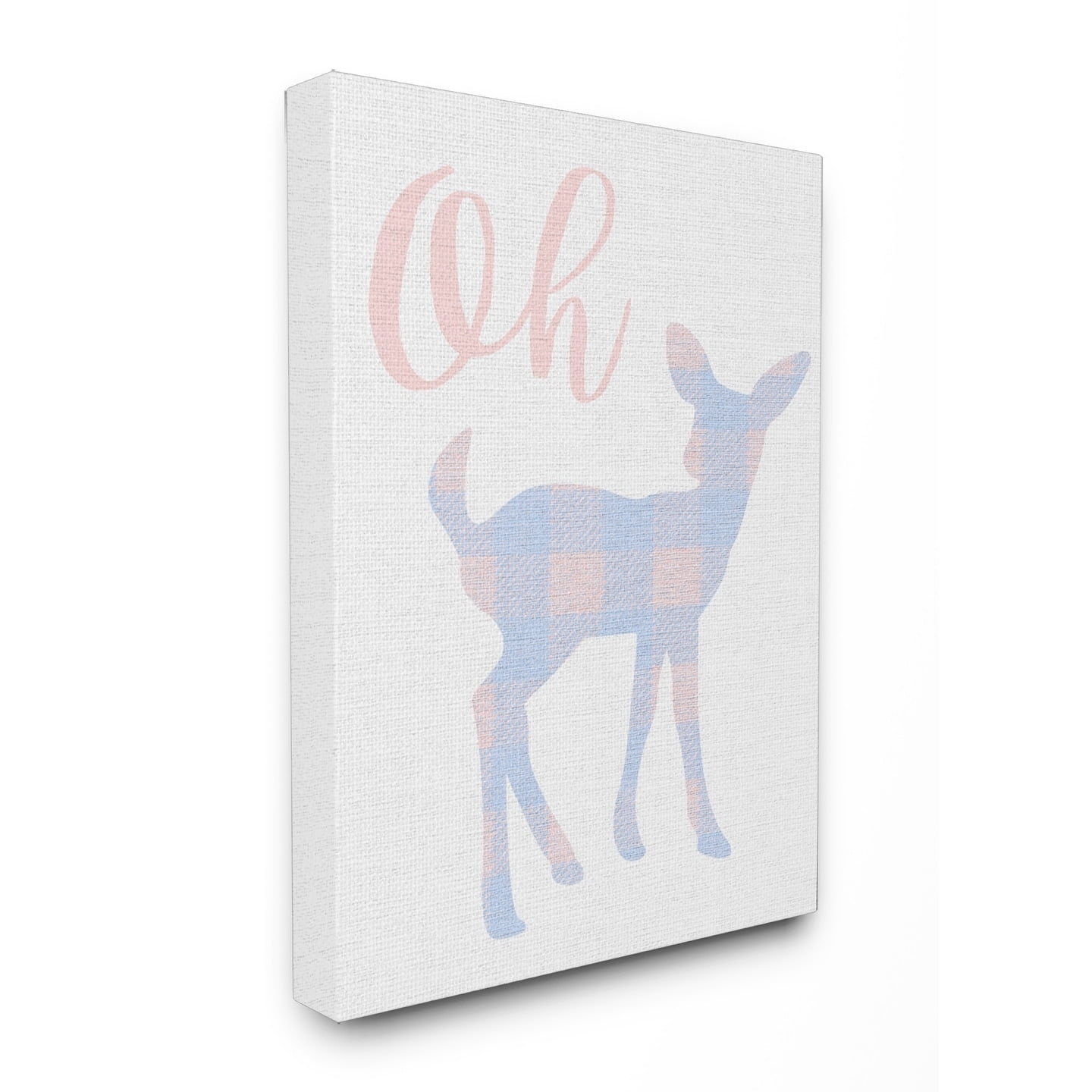Stupell Oh Deer Plaid Cutout Canvas Wall Art 30 x 40