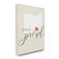 thumbnail image 1 of Stupell Ohio Proud with Heart Stretched Canvas Wall Art 30 x 40, 1 of 4