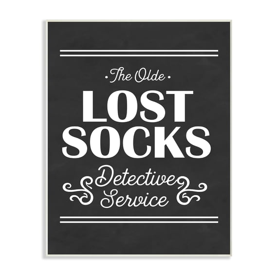 Stupell Olde Lost Socks Detective Service Wall Plaque Art 13 x 19