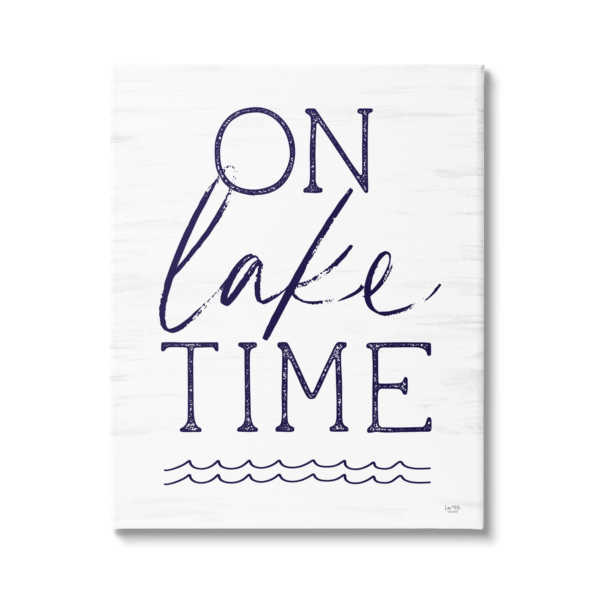 Stupell On Lake Time Water Waves Landscape Painting Gallery Wrapped Canvas Print Wall Art
