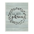 thumbnail image 1 of Stupell Our Happy Place Plank Wood Look Wall Plaque Art 10 x 15, 1 of 5