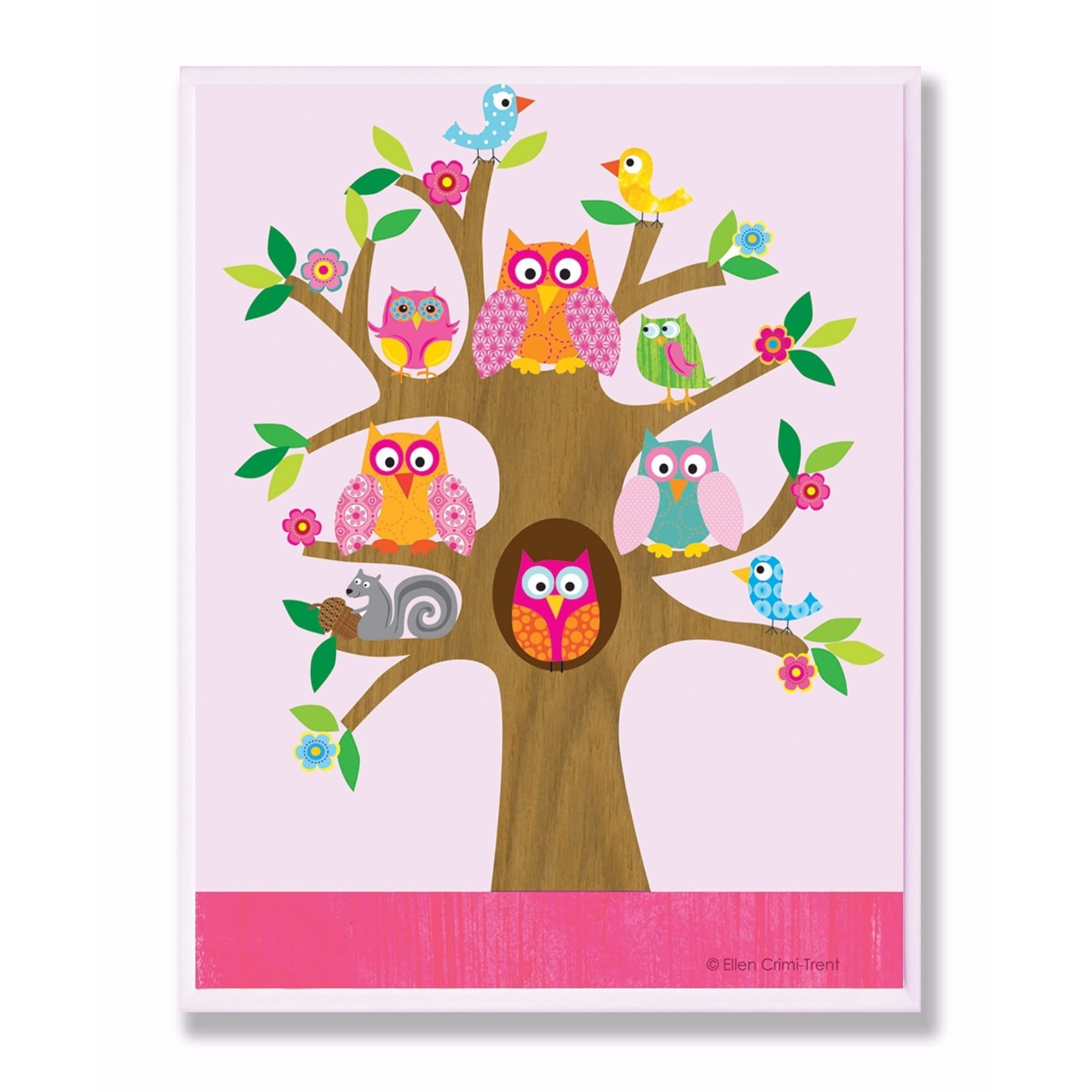 Stupell Owls, Birds, And Squirrel In A Tree Wall Art