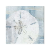 Stupell Pastel Blue Sand Dollar Seashell Landscape Painting Gallery Wrapped Canvas Print Wall Art
