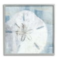 thumbnail image 1 of Stupell Pastel Blue Sand Dollar Seashell Landscape Painting Gray Framed Art Print Wall Art, 1 of 1