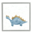 thumbnail image 1 of Stupell Pastel Blue Stegosaurus Dinosaur Animals & Insects Painting Gray Framed Art Print Wall Art, 1 of 7