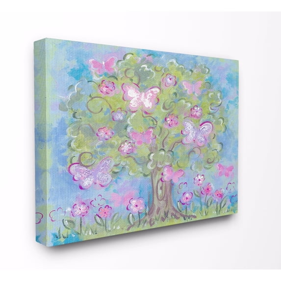Stupell Pastel Butterfly Tree Wall Art 30x40