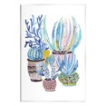 thumbnail image 1 of Stupell Patterned Blue Cactus Plants Botanical & Floral Painting Wall Plaque Unframed Art Print Wall Art, 1 of 6
