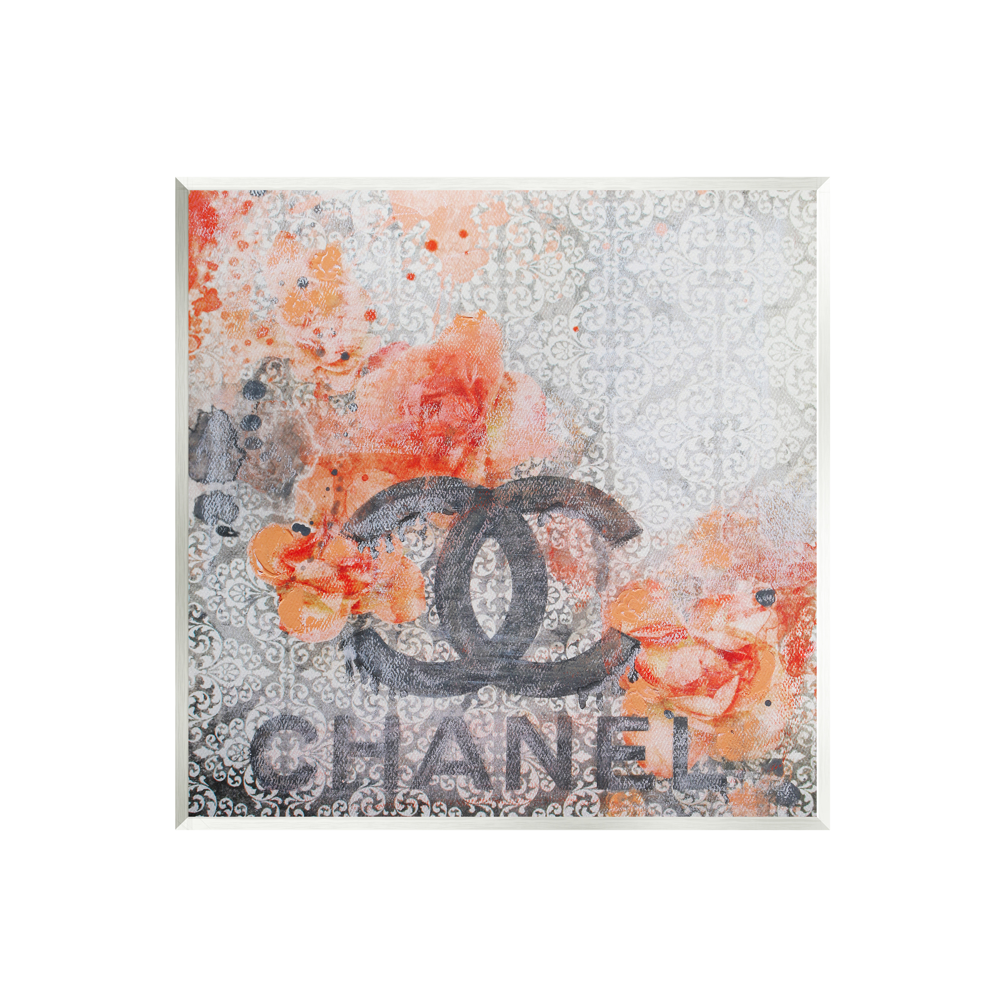 Stupell Patterned Floral Fashion Brand Collage Beauty & Fashion Painting Wall Plaque Unframed Art Print Wall Art