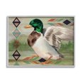 thumbnail image 1 of Stupell Patterned Rustic Mallard Duck Animals & Insects Painting Gray Framed Art Print Wall Art, 1 of 7