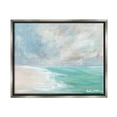 thumbnail image 1 of Stupell Peaceful Beach Foam Shore Scenery Landscape Painting Gray Floater Framed Art Print Wall Art, 1 of 9